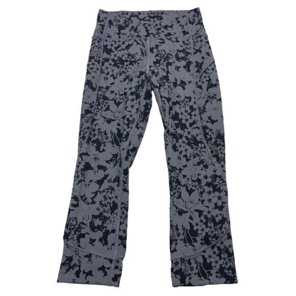 LULULEMON In Movement Crop Everlux Sz 4 Efflorescent Nebula Black - Picture 4 of 7